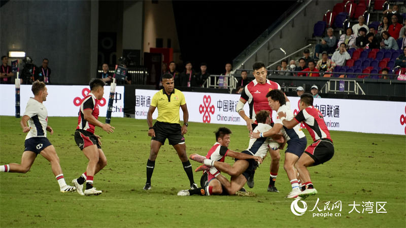 图1.十五运会七人制橄榄球赛现场。人民网 严小晶摄