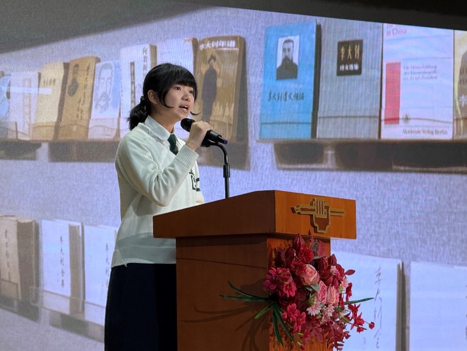 图为澳门同学在声情并茂的演讲中。主办方供图