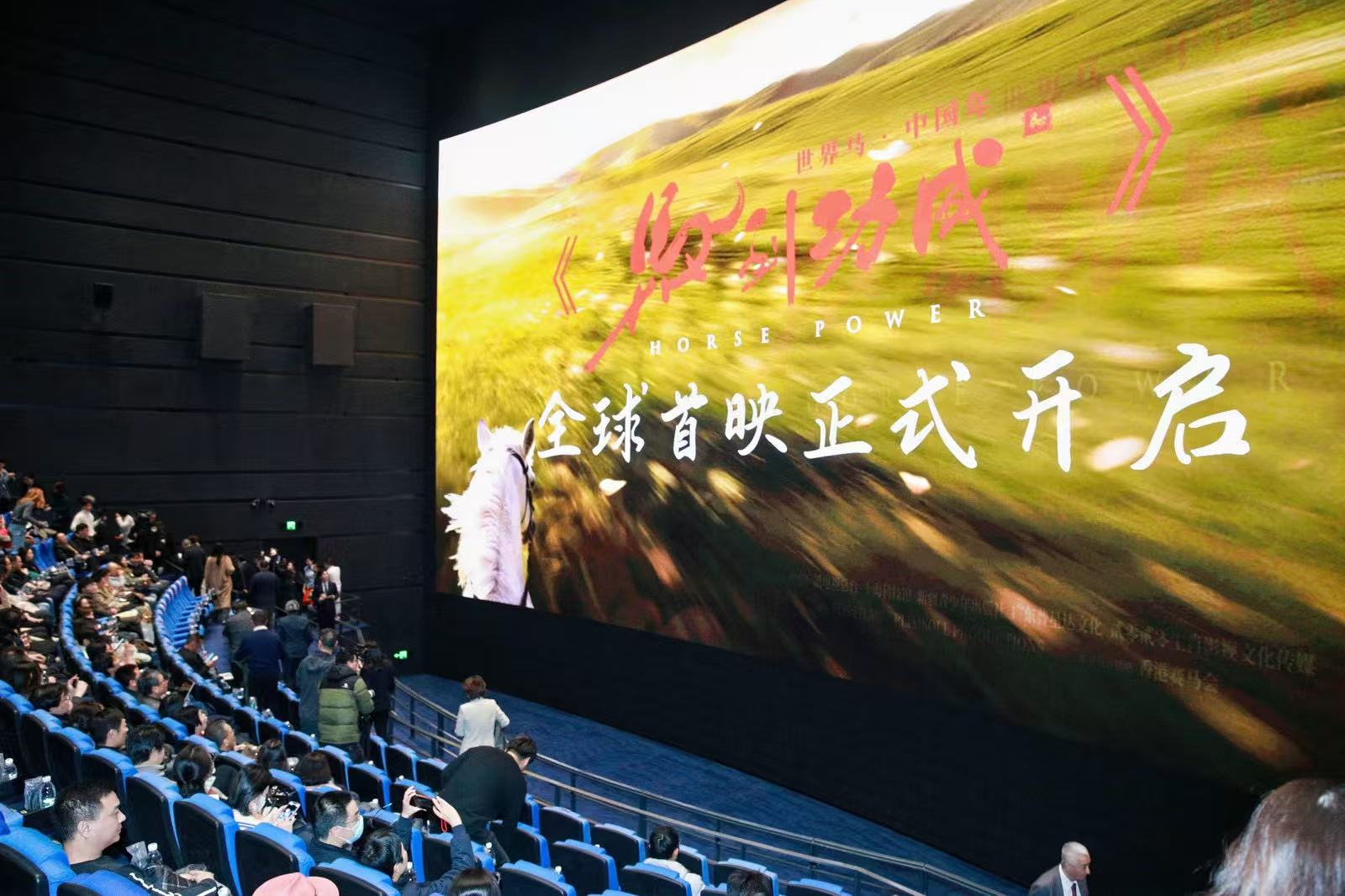 图1.全球首部生肖动物电影《马到功成》首映。主办方供图
