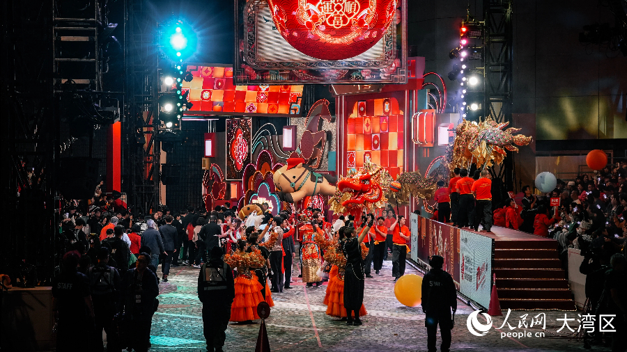 由香港旅游发展局主办的新春国际汇演之夜17日晚上演。人民网 吴宇扬扬摄