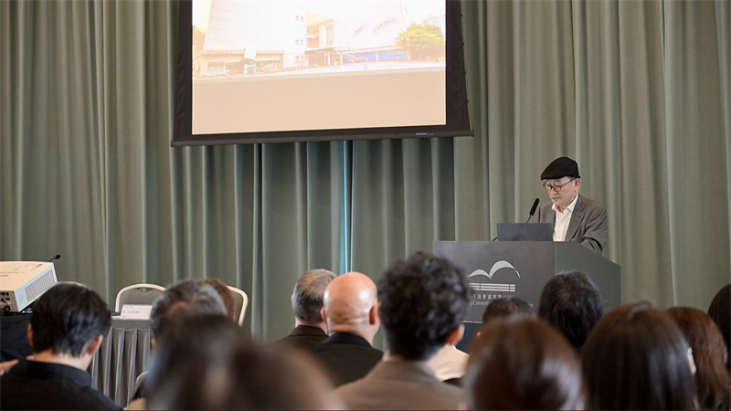 光州双年展基金会主席尹范模发言。中国美术学院供图