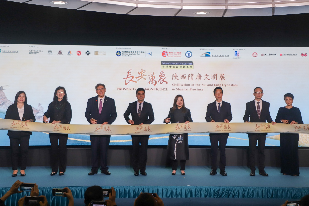 “长安万象——陕西隋唐文明展”在香港历史博物馆开幕。实习生 韩宇轩摄