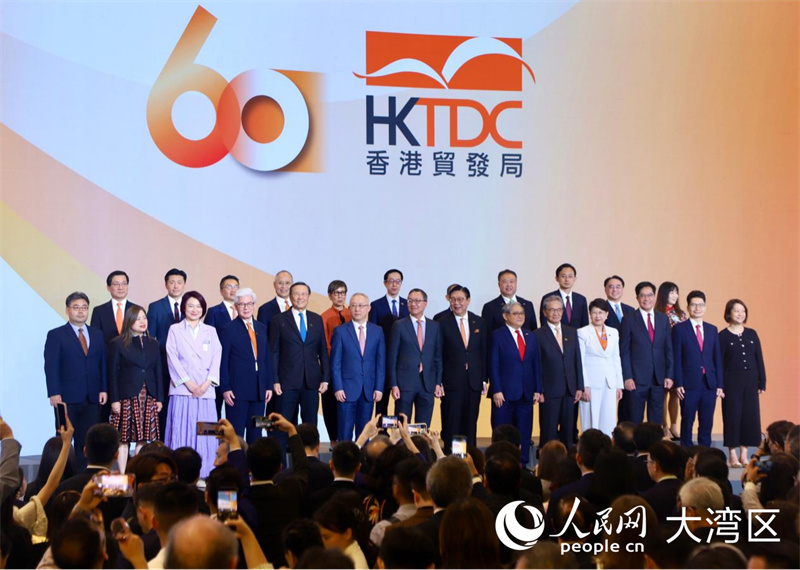 图1.香港贸易发展局60周年庆祝酒会。人民网实习生 陈一豪摄