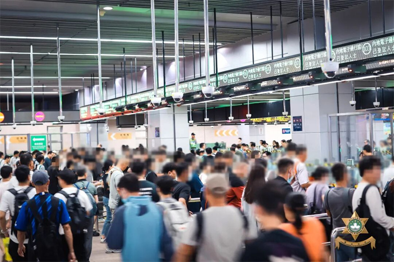 图为澳门关闸口岸。澳门特区治安警察局供图