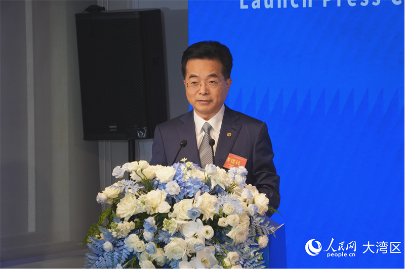 招商局集团董事长缪建民致辞。人民网实习生 张雨洁摄