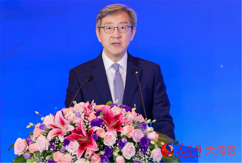 香港特区政府引进重点企业办公室主任任景信发表主题演讲。人民网 严小晶摄