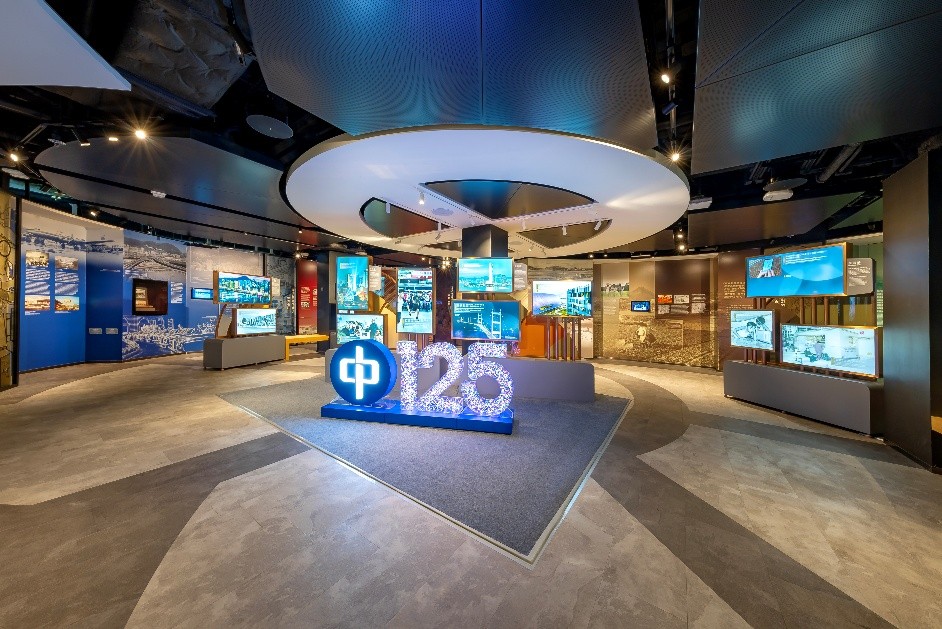 中电125周年专题展览《时光·印记》展区。主办方供图