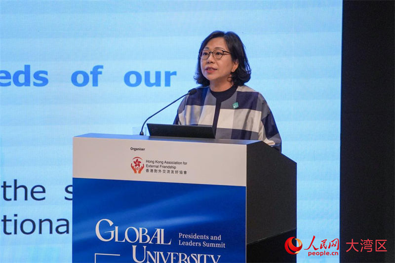 香港特区政府民政及青年事务局局长麦美娟致辞。人民网 吴宇扬扬摄